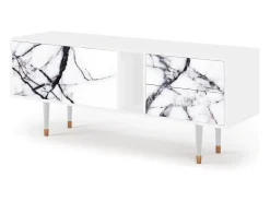 Mueble de TV - 170х69х48 cm - T1 - Raven Marble, Branco^ Móvel De Tv