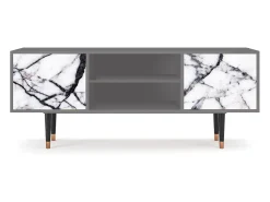Outlet Mueble de TV - 170х69х48 cm - T2 - Raven Marble, Cinza Cinzento