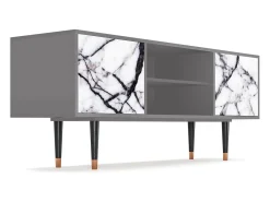 Outlet Mueble de TV - 170х69х48 cm - T2 - Raven Marble, Cinza Cinzento