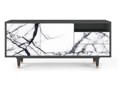 Móvel De Tv* Mueble de TV - 125х56х41 cm - T7 - Raven Marble, Antracite Cinza antracite