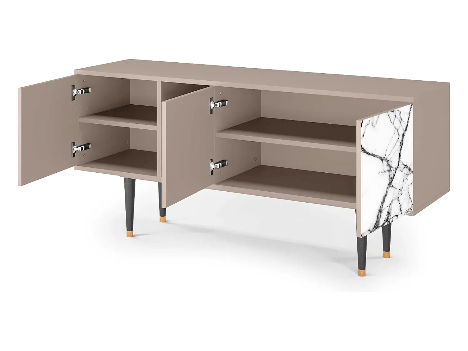 Mueble de TV - 150х69х41 cm - T5 - Raven Marble, Latte^ Móvel De Tv