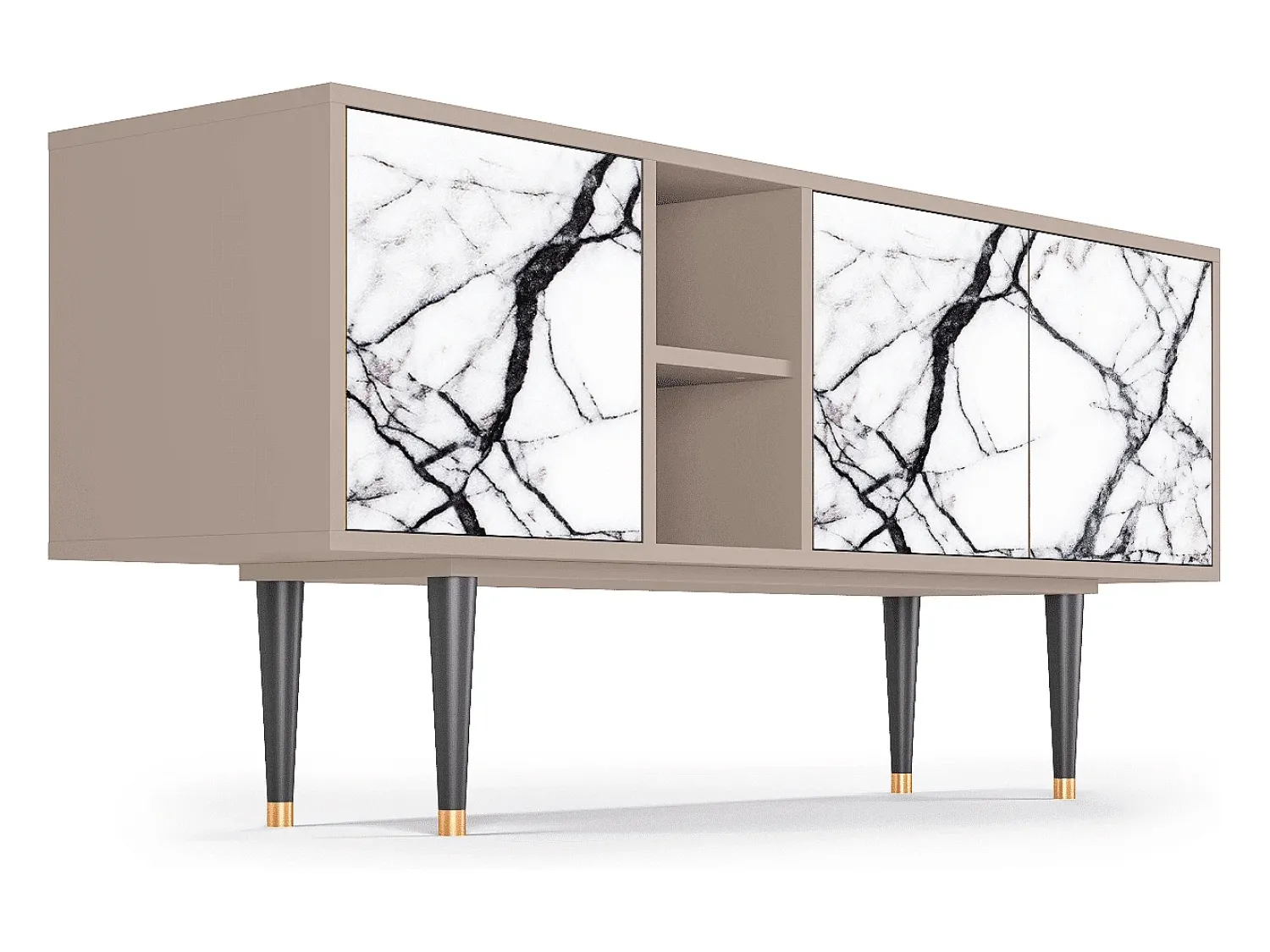Mueble de TV - 150х69х41 cm - T5 - Raven Marble, Latte^ Móvel De Tv
