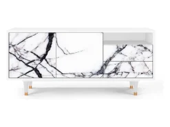 Móvel De Tv| Mueble de TV - 125х56х41 cm - T7 - Raven Marble, Branco Bege