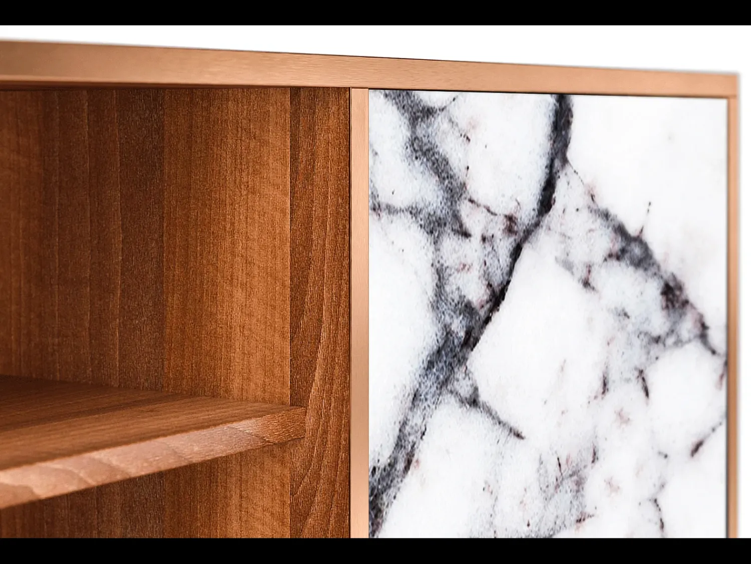 Mueble de TV - 170х69х48 cm - T2 - Raven Marble, Nogueira^ Móvel De Tv