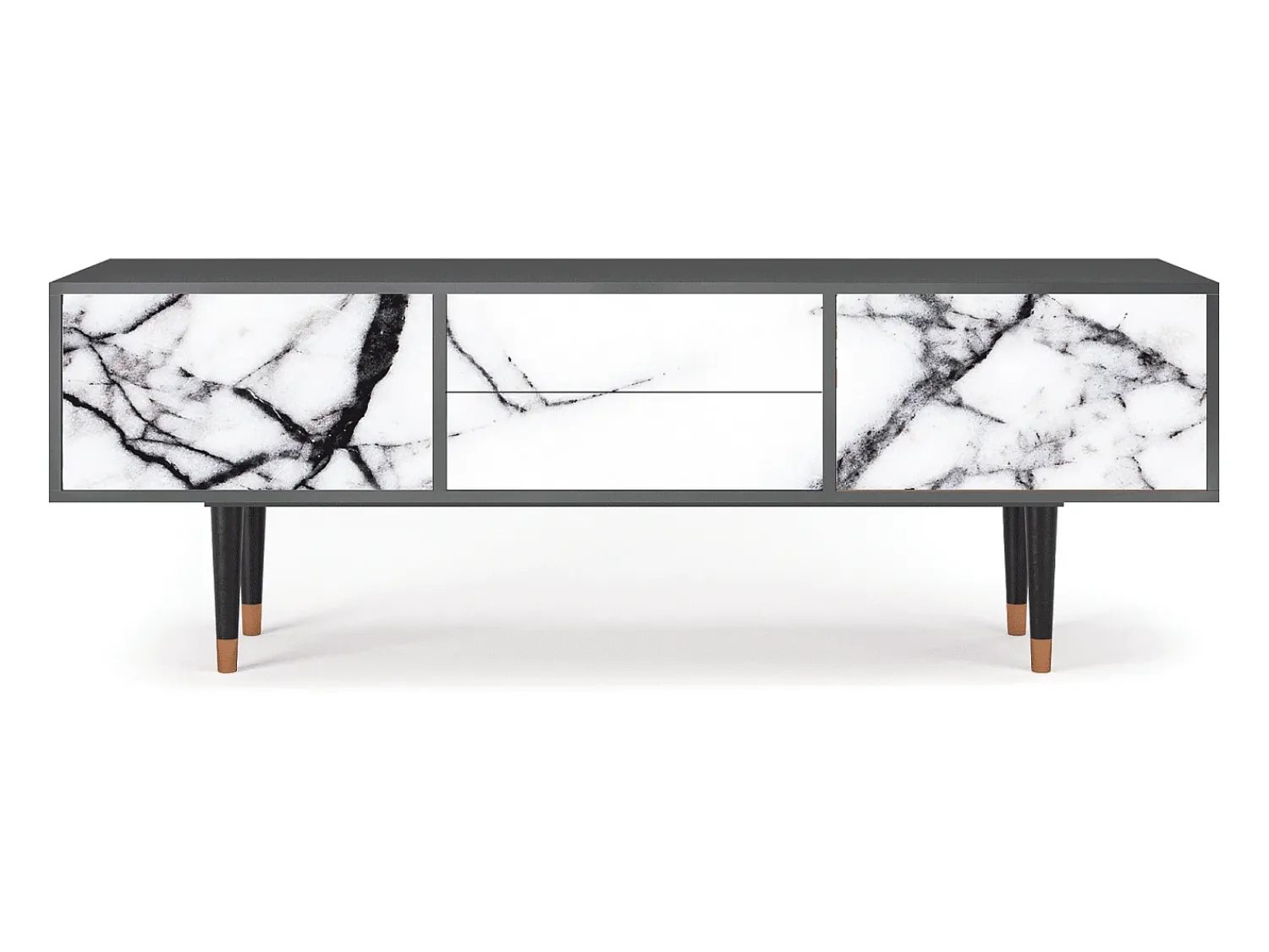 Mueble de TV - 170х59х48 cm - T4 - Raven Marble, Antracite^ Móvel De Tv