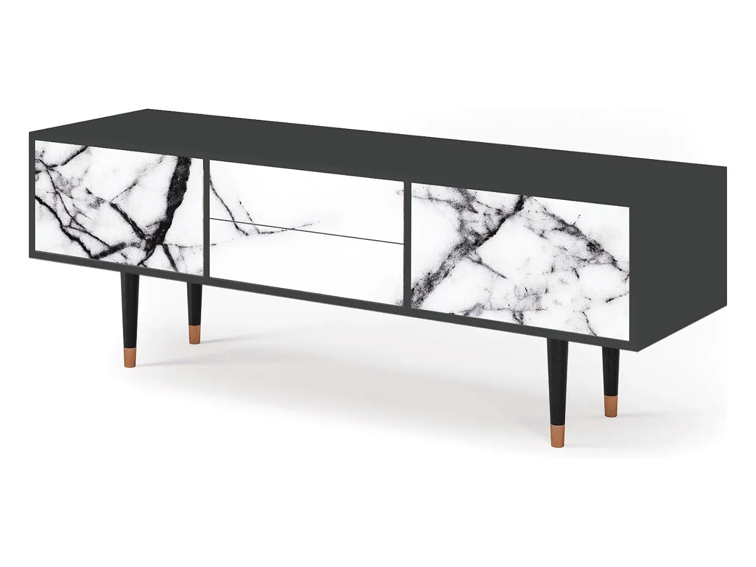 Mueble de TV - 170х59х48 cm - T4 - Raven Marble, Antracite^ Móvel De Tv