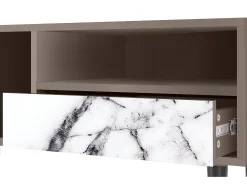 Clearance Mueble de TV - 115х59х48 cm - T3 - Raven Marble, Latte Bege