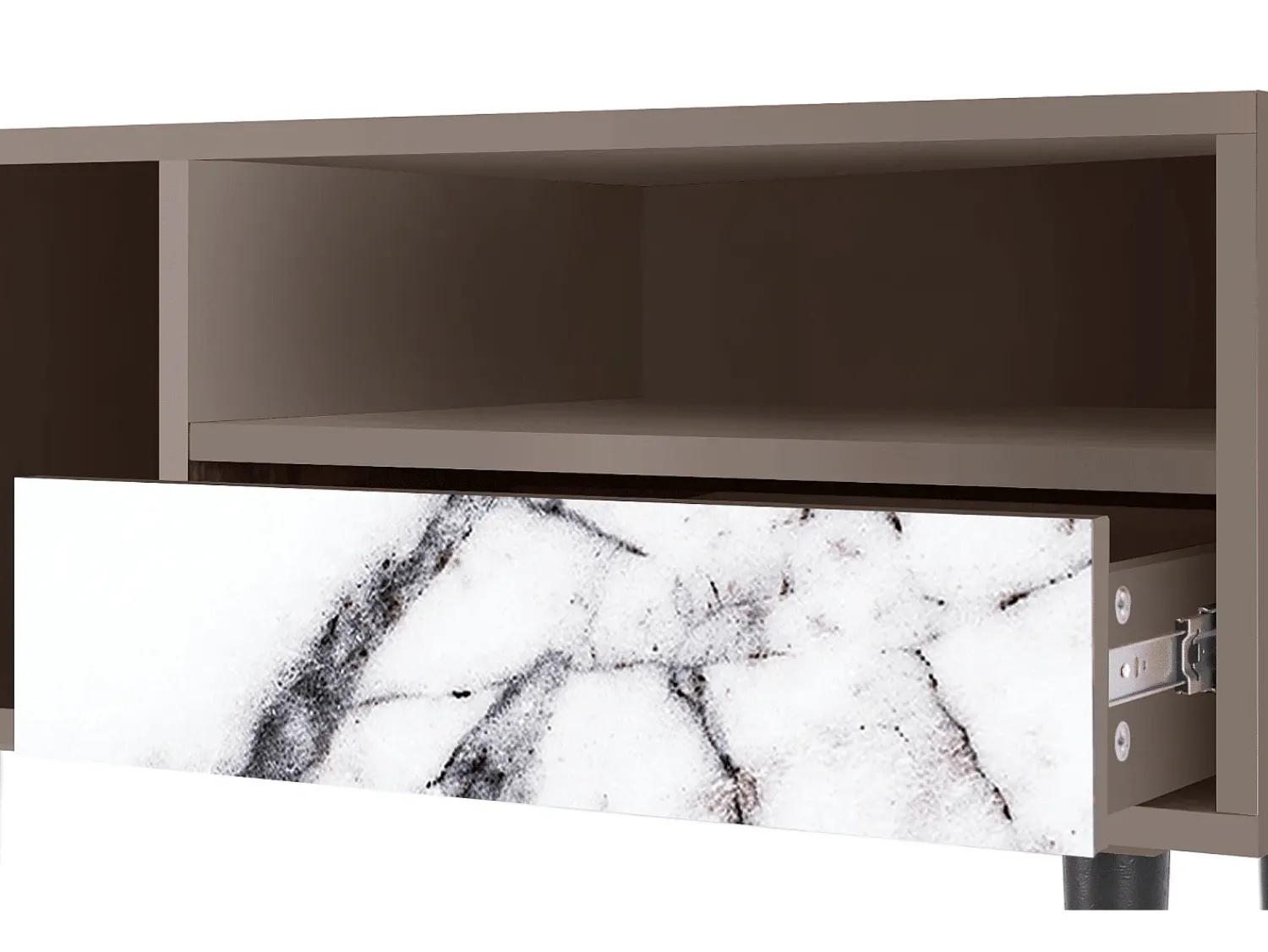Clearance Mueble de TV - 115х59х48 cm - T3 - Raven Marble, Latte Bege