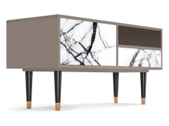 Clearance Mueble de TV - 115х59х48 cm - T3 - Raven Marble, Latte Bege