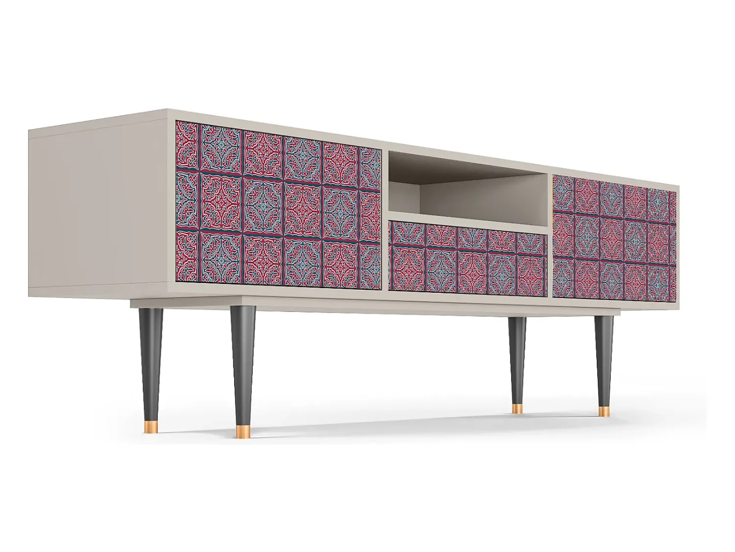 Móvel De Tv| Mueble de TV - 170х59х41 cm - T6 - Riviera Mosaic, Areia Bege