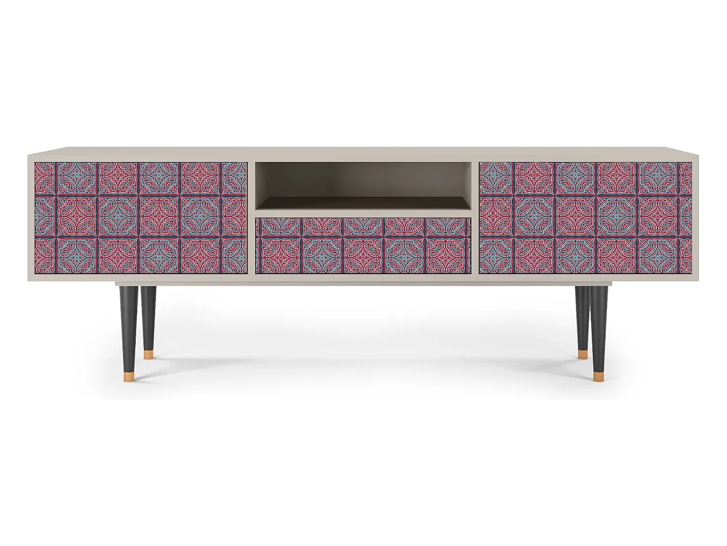 Móvel De Tv| Mueble de TV - 170х59х41 cm - T6 - Riviera Mosaic, Areia Bege