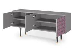Mueble de TV - 150х69х41 cm - T5 - Riviera Mosaic, Cinza^ Móvel De Tv