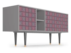 Mueble de TV - 150х69х41 cm - T5 - Riviera Mosaic, Cinza^ Móvel De Tv