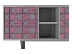 Mueble de TV - 150х69х41 cm - T5 - Riviera Mosaic, Cinza^ Móvel De Tv