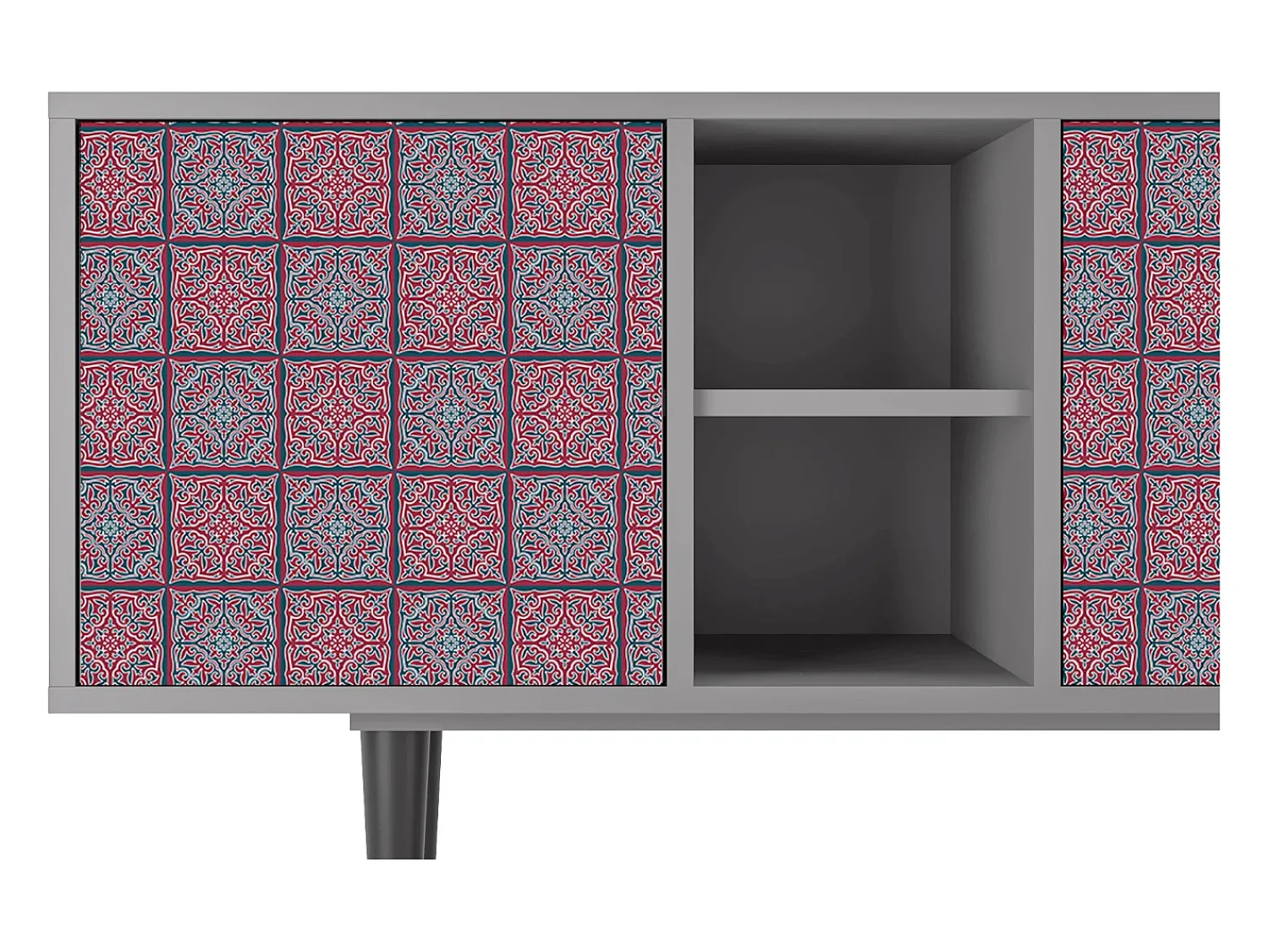 Mueble de TV - 150х69х41 cm - T5 - Riviera Mosaic, Cinza^ Móvel De Tv