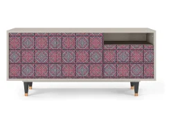 Móvel De Tv* Mueble de TV - 125х56х41 cm - T7 - Riviera Mosaic, Areia Bege