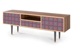 Móvel De Tv* Mueble de TV - 170х59х41 cm - T6 - Riviera Mosaic, Nogueira Castanho