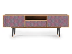 Móvel De Tv* Mueble de TV - 170х59х41 cm - T6 - Riviera Mosaic, Nogueira Castanho