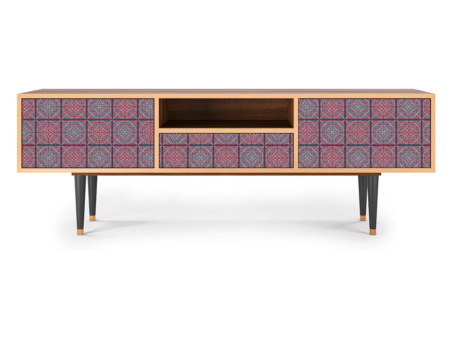 Móvel De Tv* Mueble de TV - 170х59х41 cm - T6 - Riviera Mosaic, Nogueira Castanho