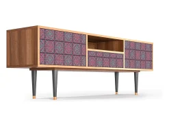 Móvel De Tv* Mueble de TV - 170х59х41 cm - T6 - Riviera Mosaic, Nogueira Castanho