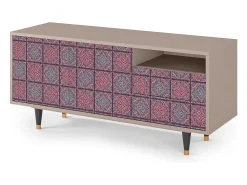 Móvel De Tv| Mueble de TV - 125х56х41 cm - T7 - Riviera Mosaic, Latte Bege