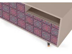 Móvel De Tv| Mueble de TV - 125х56х41 cm - T7 - Riviera Mosaic, Latte Bege