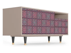 Móvel De Tv| Mueble de TV - 125х56х41 cm - T7 - Riviera Mosaic, Latte Bege