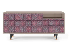 Móvel De Tv| Mueble de TV - 125х56х41 cm - T7 - Riviera Mosaic, Latte Bege