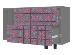 Móvel De Tv* Mueble de TV - 170х69х48 cm - T1 - Riviera Mosaic, Cinza Cinzento