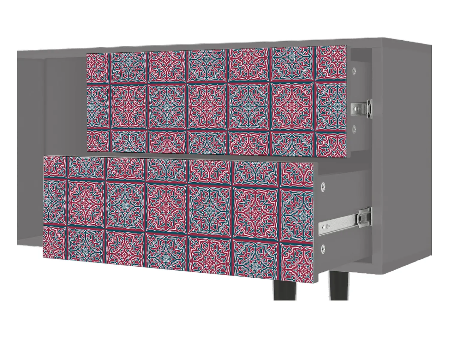 Móvel De Tv* Mueble de TV - 170х69х48 cm - T1 - Riviera Mosaic, Cinza Cinzento