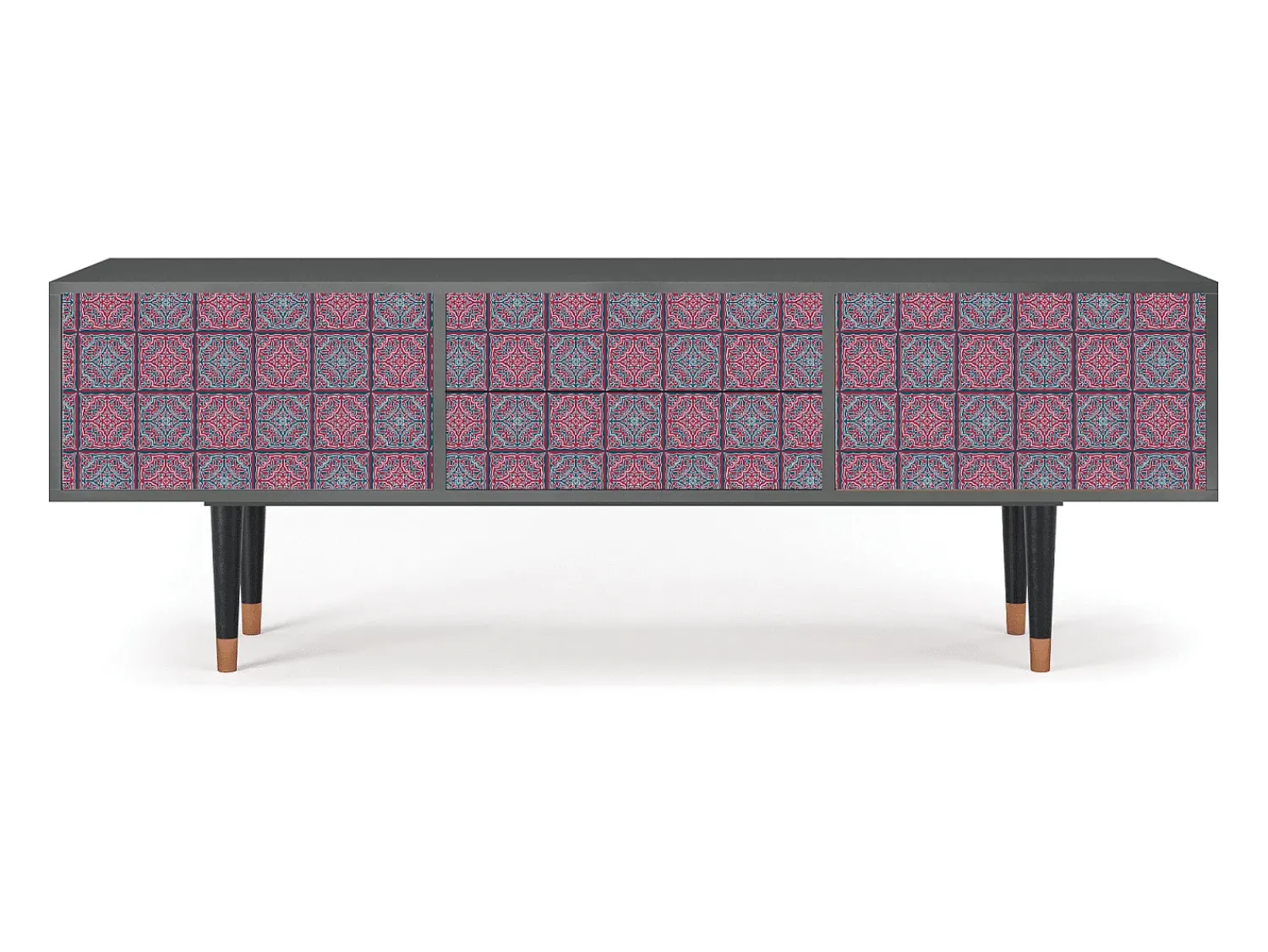 Móvel De Tv| Mueble de TV - 170х59х48 cm - T4 - Riviera Mosaic, Antracite Cinza antracite