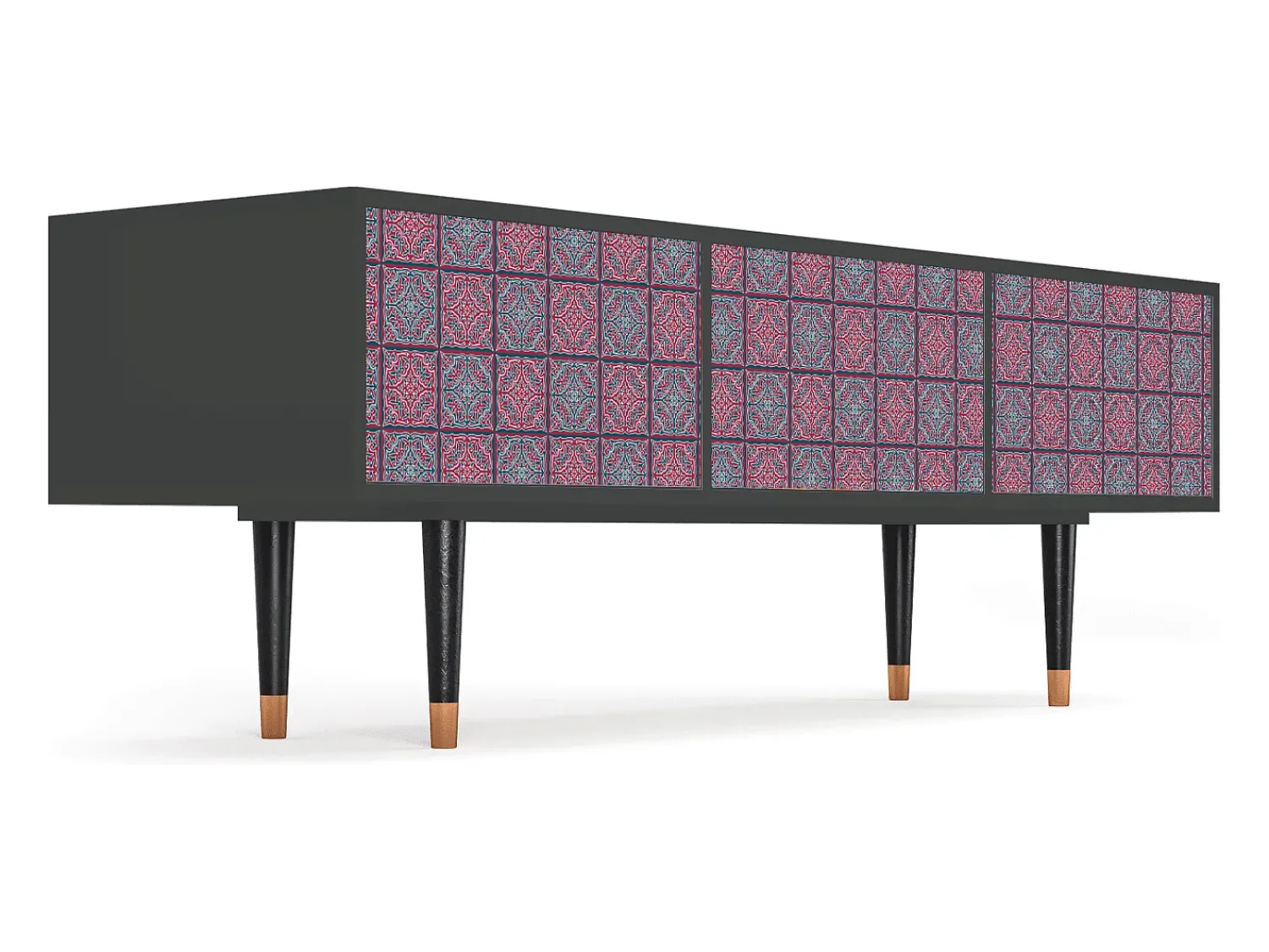 Móvel De Tv| Mueble de TV - 170х59х48 cm - T4 - Riviera Mosaic, Antracite Cinza antracite