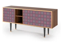 Móvel De Tv| Mueble de TV - 150х69х41 cm - T5 - Riviera Mosaic, Nogueira Castanho