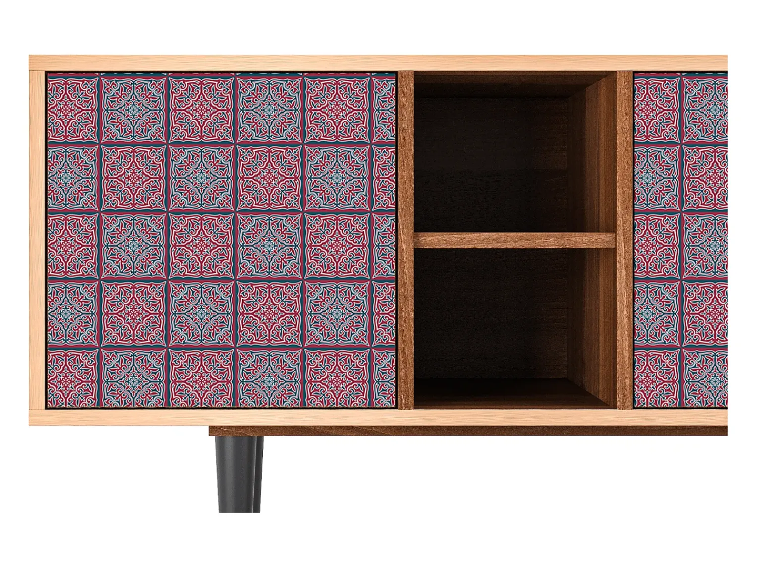 Móvel De Tv| Mueble de TV - 150х69х41 cm - T5 - Riviera Mosaic, Nogueira Castanho