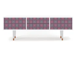Móvel De Tv* Mueble de TV - 170х59х48 cm - T4 - Riviera Mosaic, Branco Bege