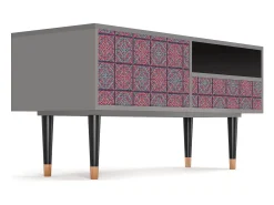 Mueble de TV - 115х59х48 cm - T3 - Riviera Mosaic, Cinza^ Móvel De Tv