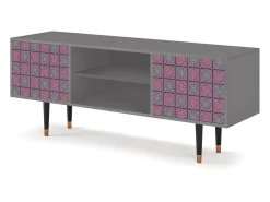 Móvel De Tv| Mueble de TV - 170х69х48 cm - T2 - Riviera Mosaic, Cinza Cinzento