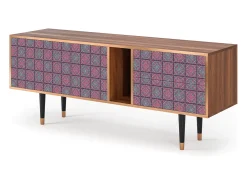 Móvel De Tv| Mueble de TV - 170х69х48 cm - T1 - Riviera Mosaic, Nogueira Castanho