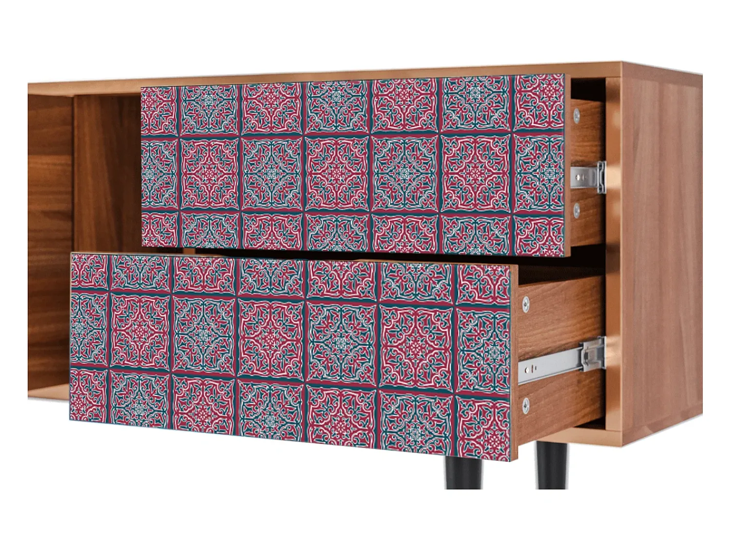 Móvel De Tv| Mueble de TV - 170х69х48 cm - T1 - Riviera Mosaic, Nogueira Castanho