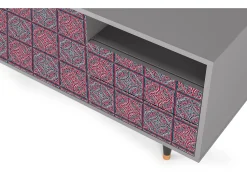 Sale Mueble de TV - 125х56х41 cm - T7 - Riviera Mosaic, Cinza Cinzento