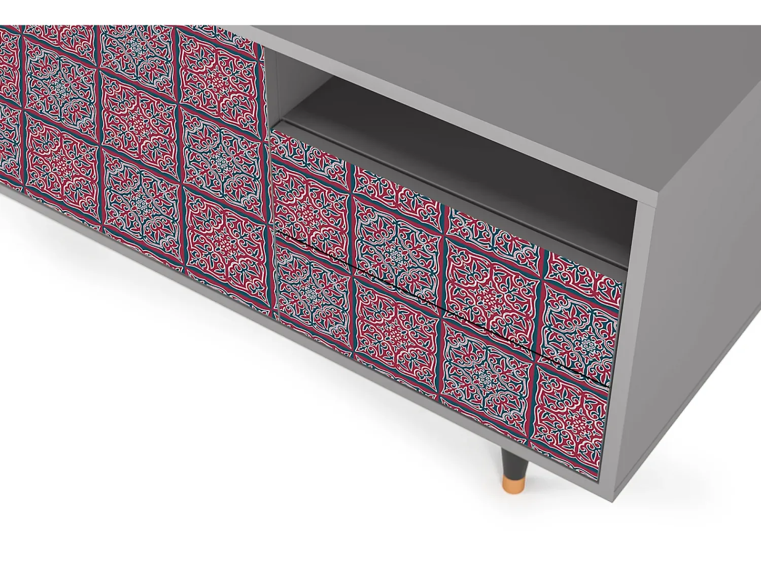 Sale Mueble de TV - 125х56х41 cm - T7 - Riviera Mosaic, Cinza Cinzento