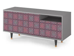 Sale Mueble de TV - 125х56х41 cm - T7 - Riviera Mosaic, Cinza Cinzento