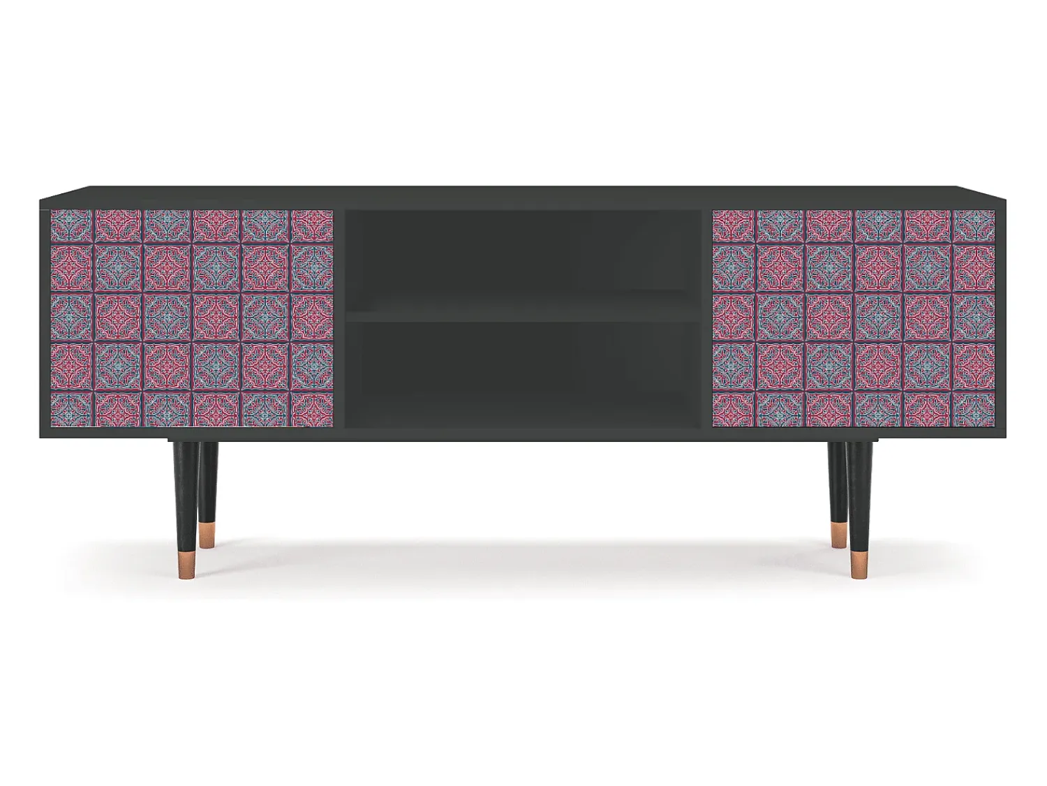 Móvel De Tv* Mueble de TV - 170х69х48 cm - T2 - Riviera Mosaic, Antracite Cinza antracite