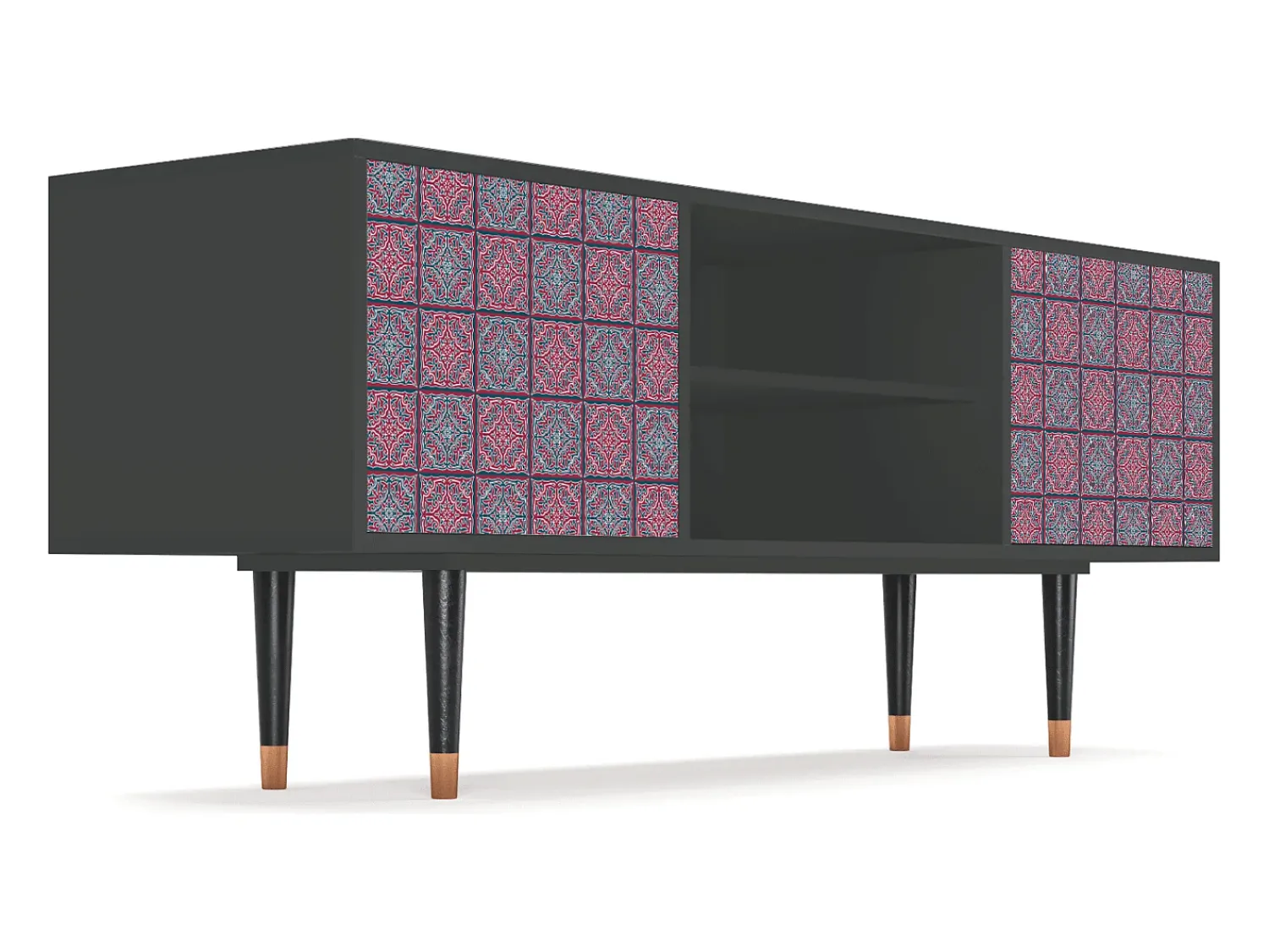 Móvel De Tv* Mueble de TV - 170х69х48 cm - T2 - Riviera Mosaic, Antracite Cinza antracite