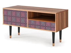 Móvel De Tv* Mueble de TV - 115х59х48 cm - T3 - Riviera Mosaic, Nogueira Castanho