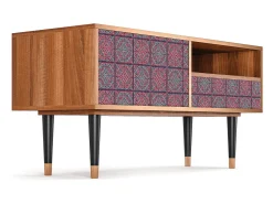 Móvel De Tv* Mueble de TV - 115х59х48 cm - T3 - Riviera Mosaic, Nogueira Castanho