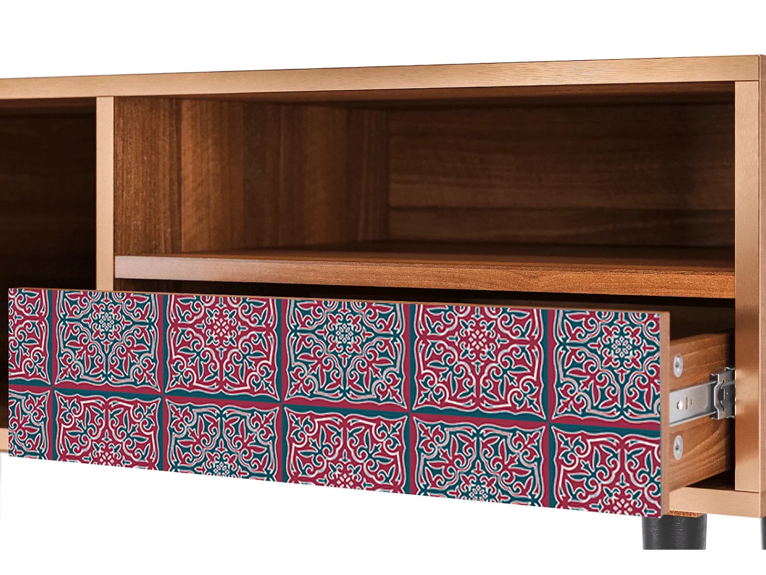 Móvel De Tv* Mueble de TV - 115х59х48 cm - T3 - Riviera Mosaic, Nogueira Castanho