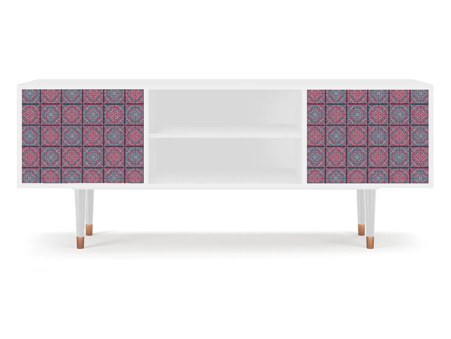 Móvel De Tv| Mueble de TV - 170х69х48 cm - T2 - Riviera Mosaic, Branco Bege