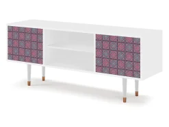 Móvel De Tv| Mueble de TV - 170х69х48 cm - T2 - Riviera Mosaic, Branco Bege