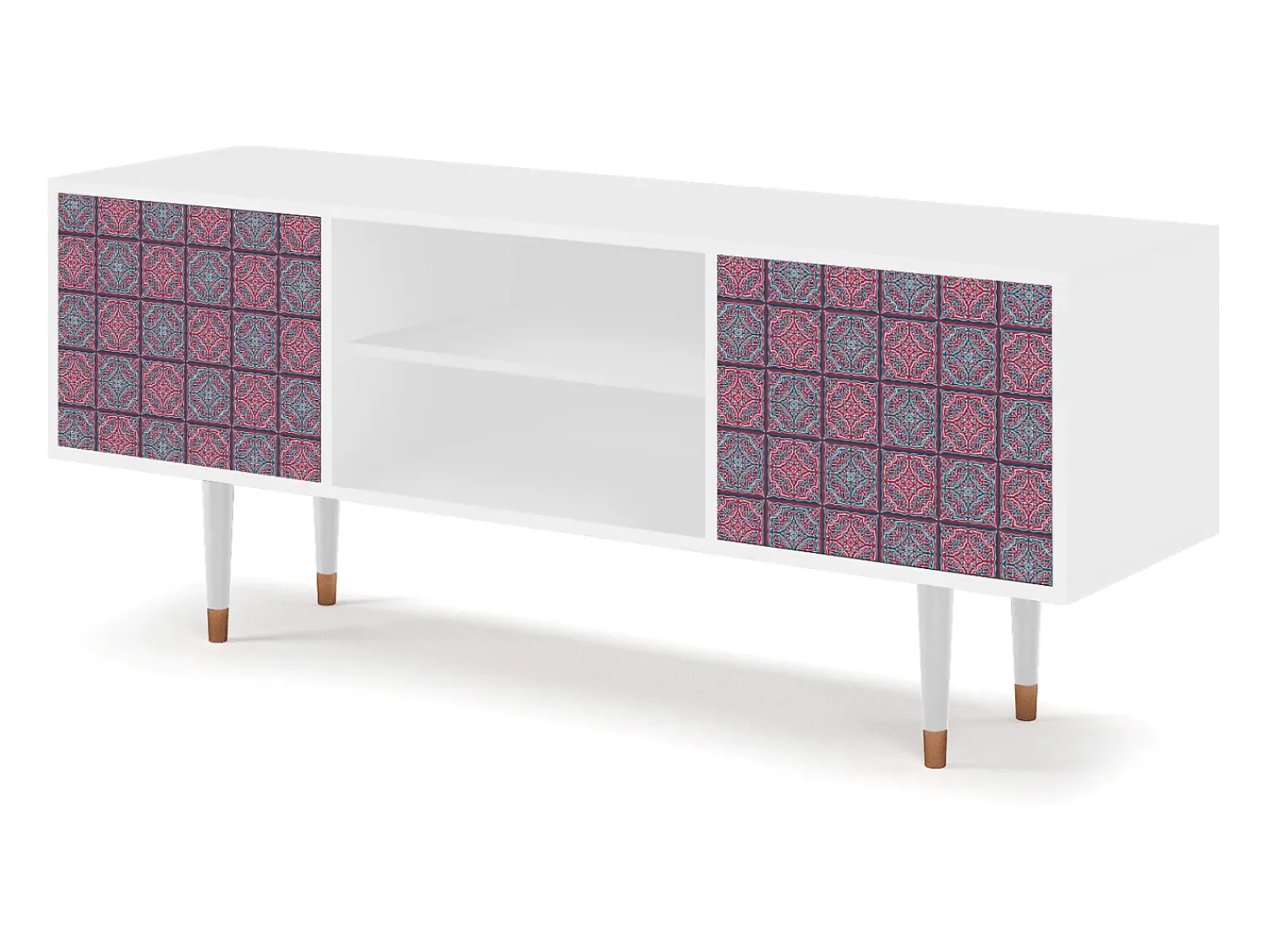 Móvel De Tv| Mueble de TV - 170х69х48 cm - T2 - Riviera Mosaic, Branco Bege